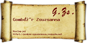 Gombár Zsuzsanna névjegykártya